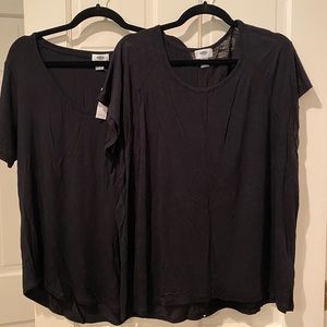 Two Black Oversized T-Shirts - Old Navy